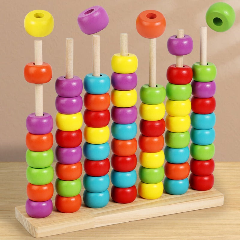 Montessori Wooden Bead Educational Toy for Kids Early Learning