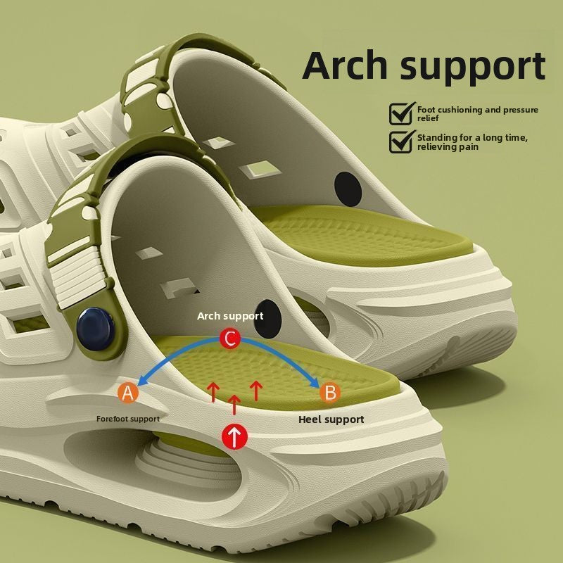 Breathable Perforated Slip-On Sandals for Men