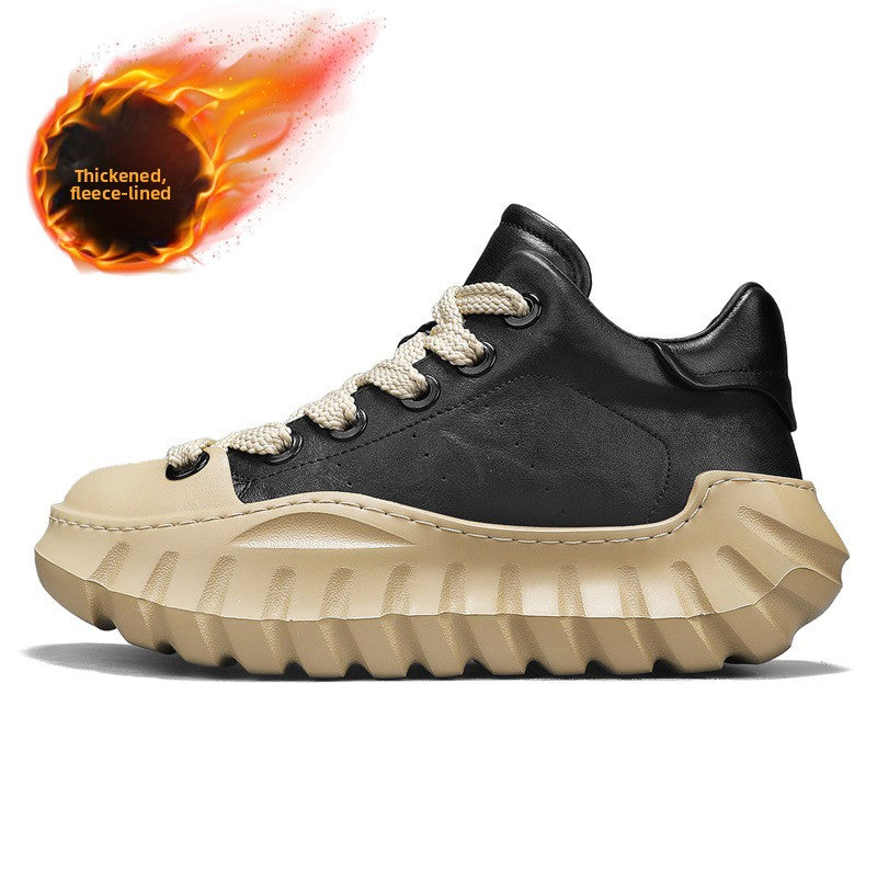 Winter Men High Top Velvet Thickened Cotton Shoes