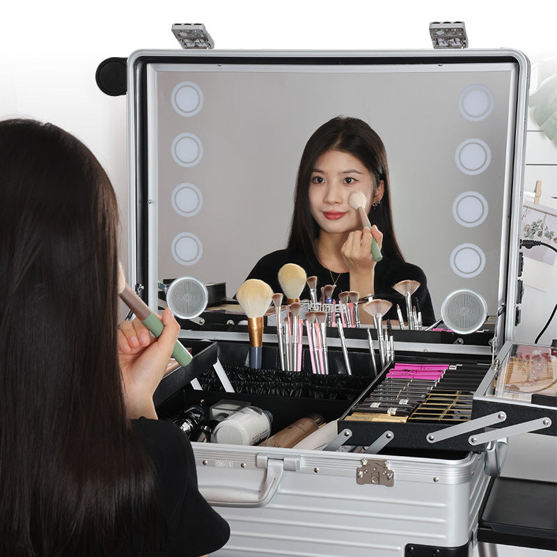Professional Makeup Storage Case with Bluetooth Speaker
