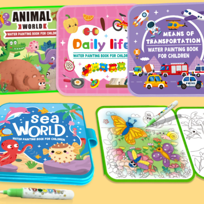 Reusable Magic Water Drawing Book for Kids